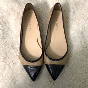 Talbots tan and blue flats